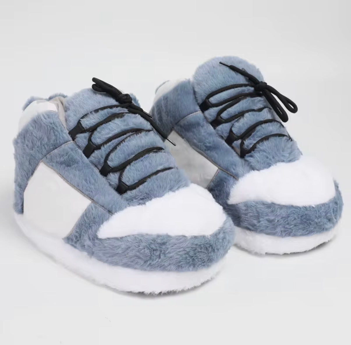 Blue Warm Plush Sneaker Slippers