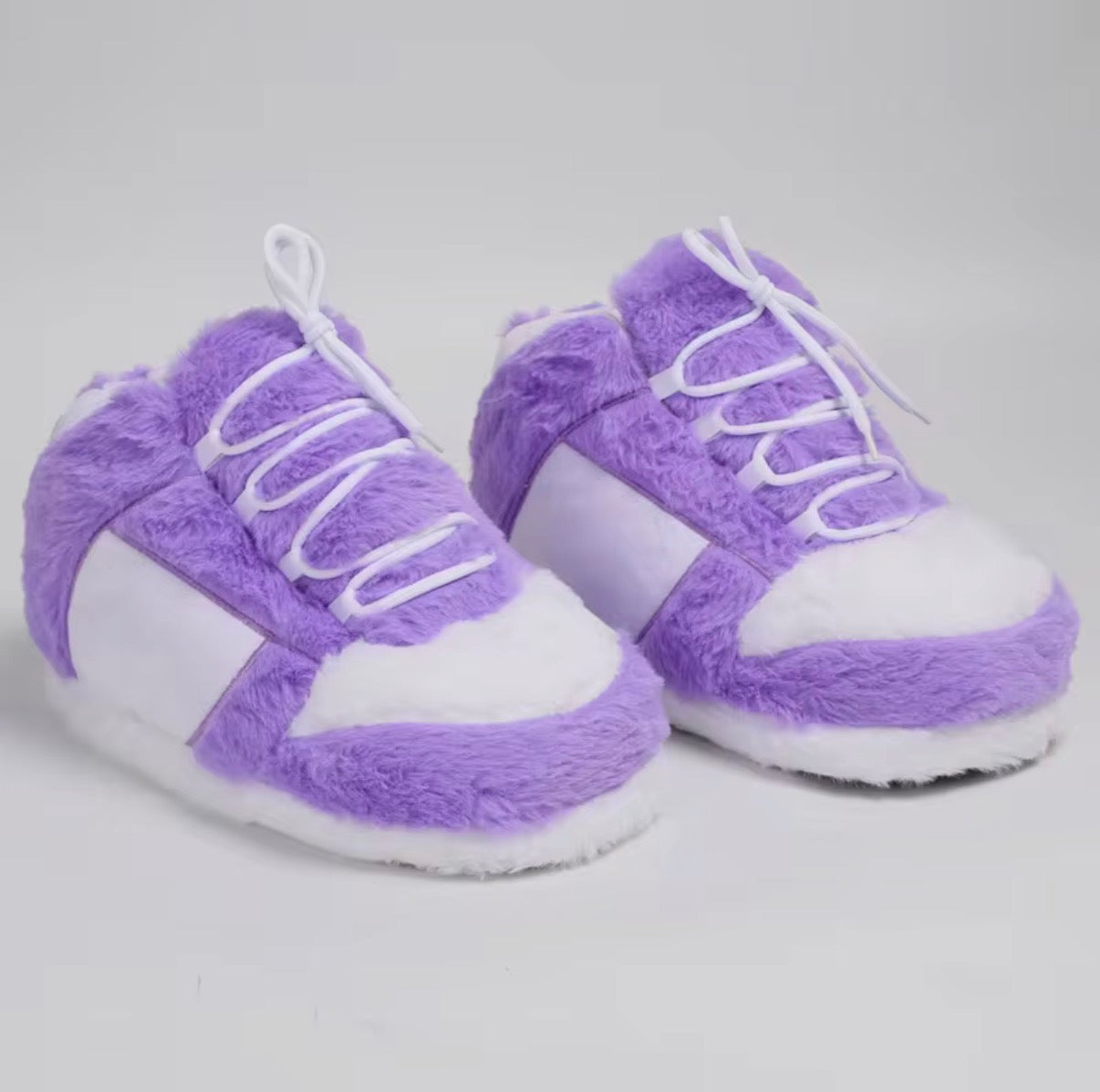 Purple Warm Plush Sneaker Slippers